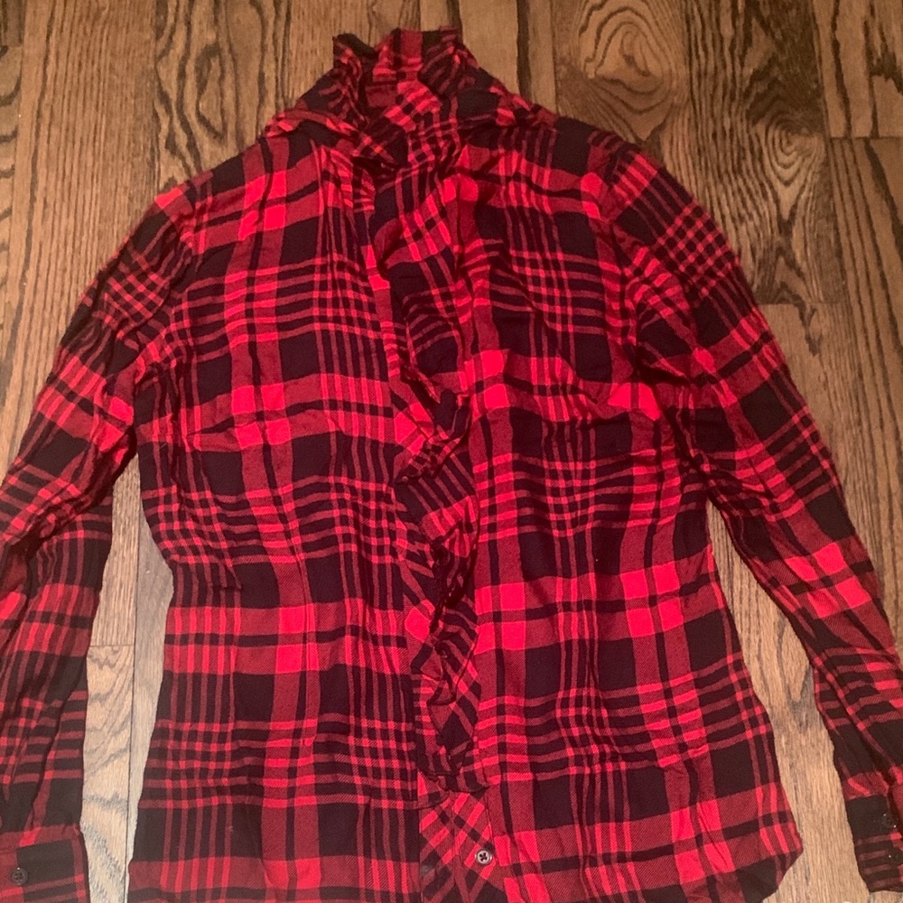 Flannel with Ruffle Blouse - Picture 5 of 6